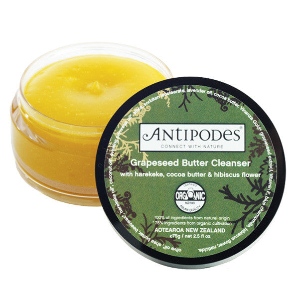 Antipodes Organic Grapeseed Butter Cleanser, 75ml - Ultra nourishing, calming & repairing for very dry skin