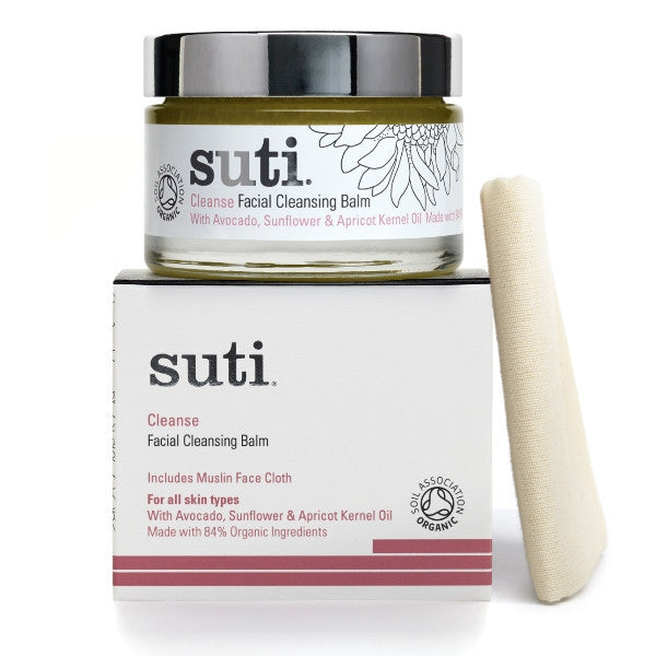 Suti Cleanse Organic Facial Cleansing Balm w/muslin, 50ml - Cleanser & nourishing cleansing mask