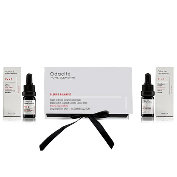 Odacité Clear & Balanced Gift Set, 5ml x 5ml - Combination Skin + Blemish Solution