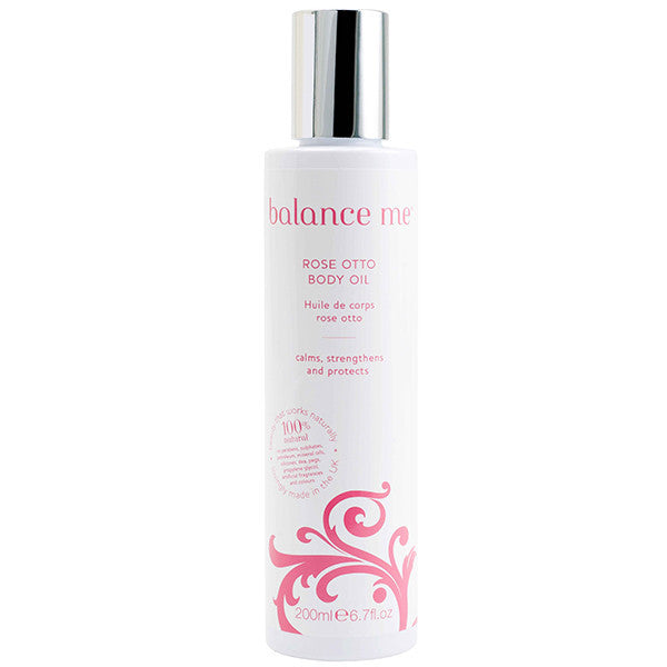 Balance Me Rose Otto Body Oil, 200ml -  NEW LOOK 100% natural, deeply hydrating, restores elasticity, calms redness & leaves skin super soft
