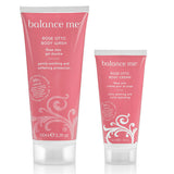 Balance Me Rose Otto Bath & Body Set, 100x30ml - A soothing, luxurious body wash & cream duo for true rose connoisseurs