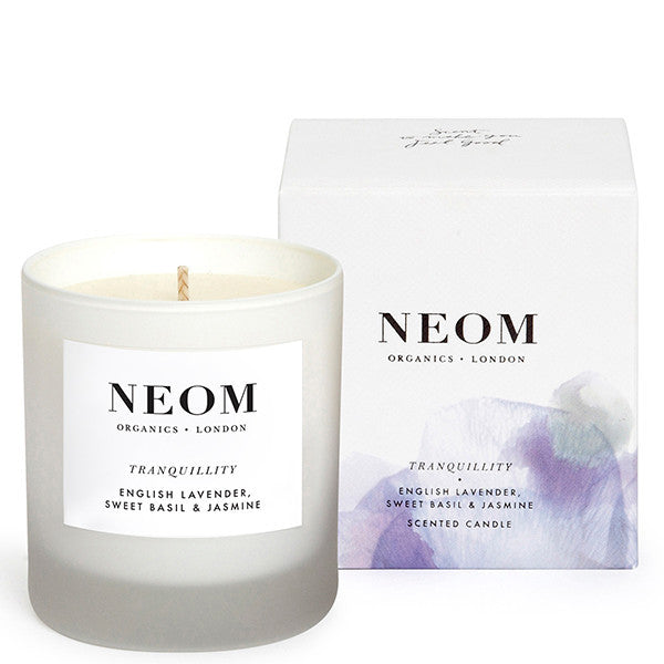 Neom Organics Tranquillity Scented Candle Better Sleep - English lavender, sweet basil & jasmine, 1 wick / 35 hours burn time, 100% natural