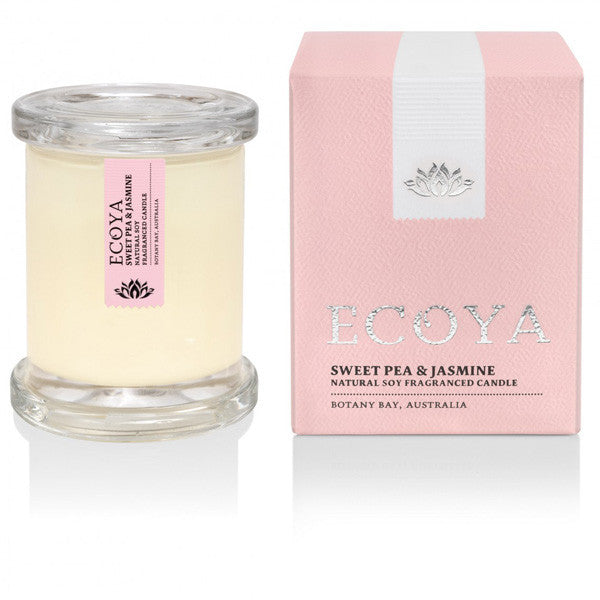 Ecoya Mini Metro Jar Scented Candle-Sweet Pea & Jasmine, 50gr