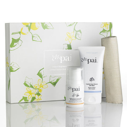 Pai Skincare Kukui Collection Instant Brightening Facial - Instant glow & healthier-looking skin w/new Deep Cleanse AHA Mask & Exfoliator, perfect for combination, blemish-prone, or skin in need of a radiance boost