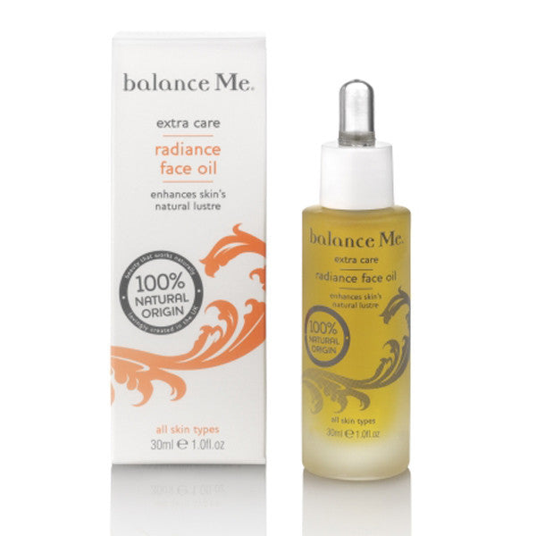 Balance Me Radiance Face Oil, 30ml - 100% natural, moisturising protection & instant radiance glow for all skins including dry, sensitive, congested, combination