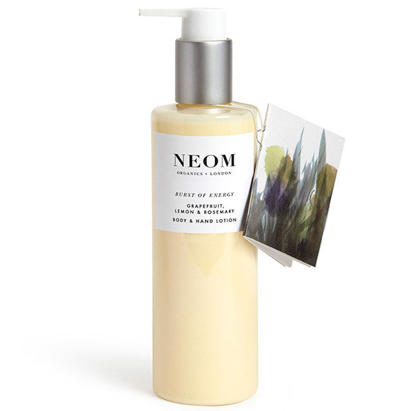 Neom Organics Burst of Energy Body & Hand Lotion, 250ml - Grapefruit, lemon & rosemary