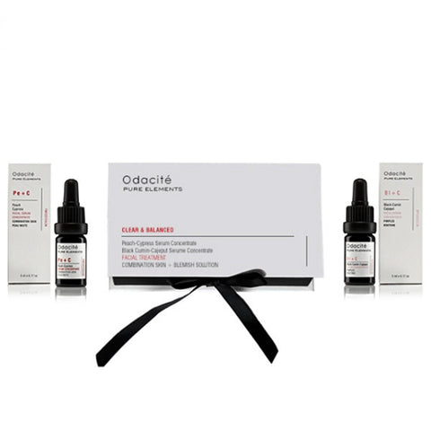 Odacité Clear & Balanced Gift Set, 5ml x 5ml - Combination Skin + Blemish Solution
