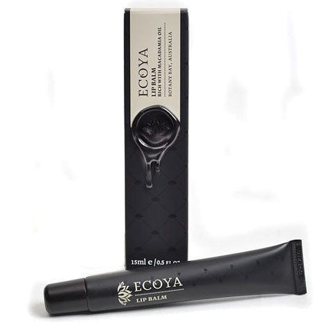 Ecoya Fragrance Free Natural Lip Balm, 10ml - Non-glossy, rich in macadamia oil & mint
