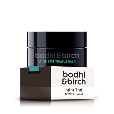 Bodhi & Birch Mint Thé Temple Balm, 15gr - Reliefs headaches, travel sickness, insect bites, muscular pains