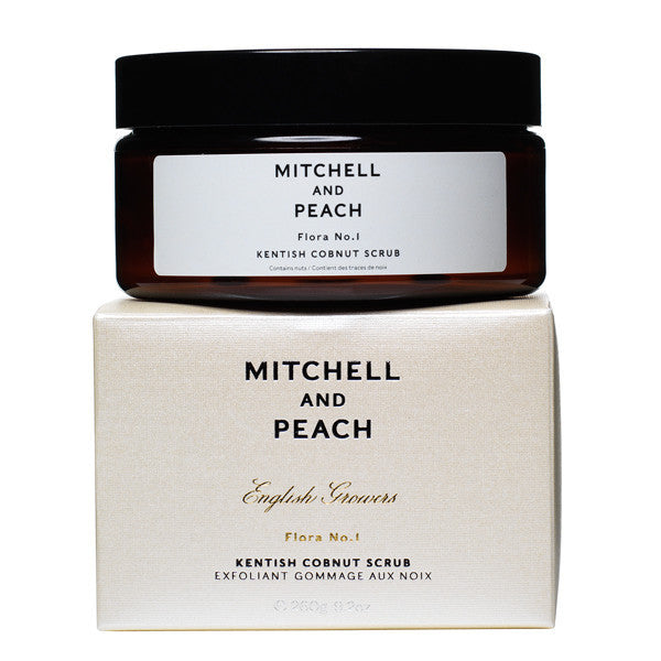 Mitchell and Peach Kentish Cobnut Scrub, 260g - 100% natural luxury sugar scrub w/ lavender