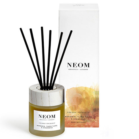 Neom Organics Cocoon Yourself Reed Diffuser De-Stress, 100ml - Mandarin, ylang ylang & chamomile, 100% natural home fragrance