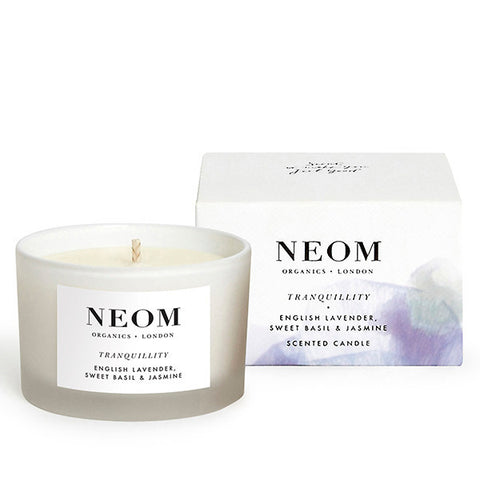 Neom Organics Tranquillity Scented Travel Candle Better Sleep - English lavender, sweet basil & jasmine, 1 wick / 20 hours burn time, 100% natural