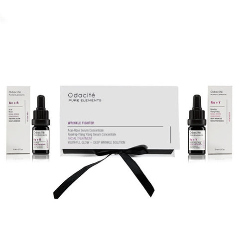 Odacité Wrinkle Fighter Gift Set, 5ml x 5ml - Youthful Glow + Deep Wrinkle Solution