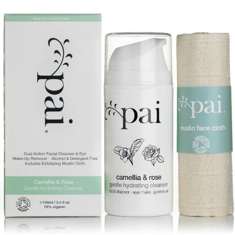 Pai Camellia & Rose Gentle Hydrating Organic Cleanser w/muslin, 100ml - Instant Calm