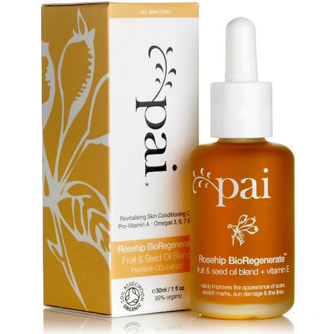 Pai Rosehip BioRegenerate Organic Oil, 30ml - Repairs, improvs skin firmness & elasticity, smooths acne scars